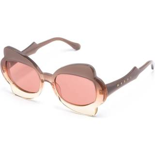 Marni Unisex Monumental Gate Brown Fade H29 Solbriller Acetat Brun Brun Geometrisk Normal