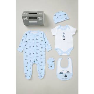Rock-A-Bye Baby Boutique Blå Trykt Heldragter/heldragt 100% 5BomuldPieces Baby -Nyfødt