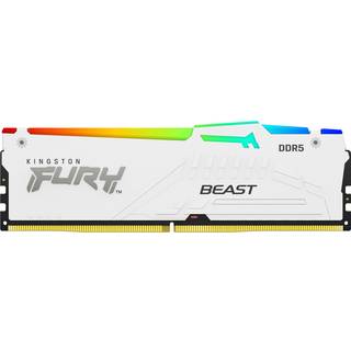 Kingston FURY Beast RGB DDR5-5200 - 64GB - CL40 - Quad Channel (4 pcs) - Intel XMP - Hvid med RGB