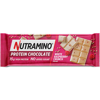 Proteinbar m. hvid chokolade og hindbær (På lager i varehus)