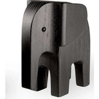 Elefant i sortbejdset asketræ, stor