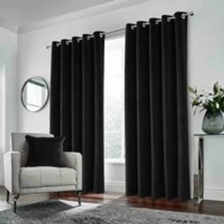 Enhanced Living Enhanced Living Black Thermal Blackout Hampton Readymade Curtains