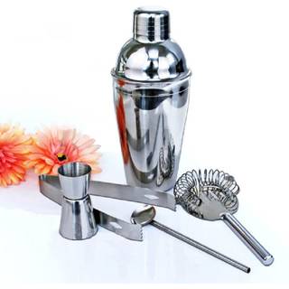5-delt cocktailsæt, barsæt, shaker 350ml - Rustfrit stål