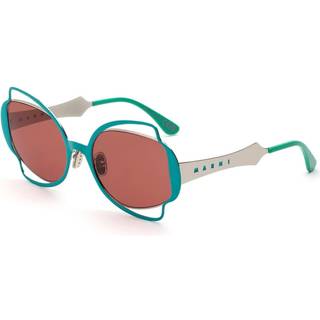 Marni Unisex Route Of The Sun Green WE3 Solbriller Metal Grøn Brun Geometrisk Normal