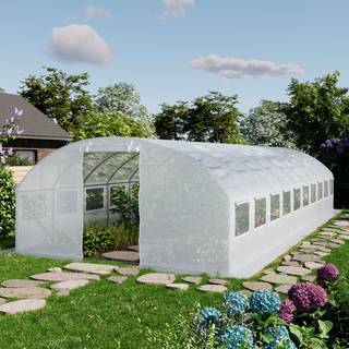 4x10m, Foliedrivhuse, PE-teltdug, hvid - (8946)
