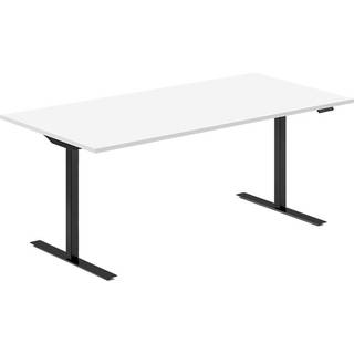 Hæve-sænkebord DNA, Hvid 1800x800mm 2-ben/Sort