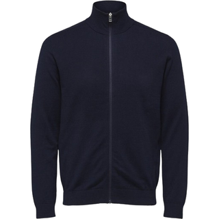 Selected BERG FULL ZIP CARDIGAN Navy Blazer Melange