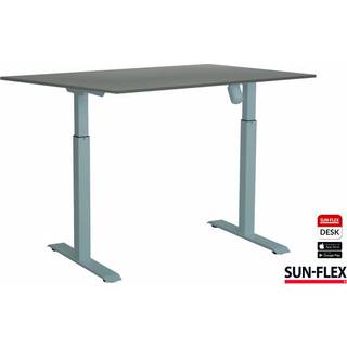 Sun-Flex EasyDesk Adapt 1 hæve-sænkebord 160x80cm grå med sølv stel