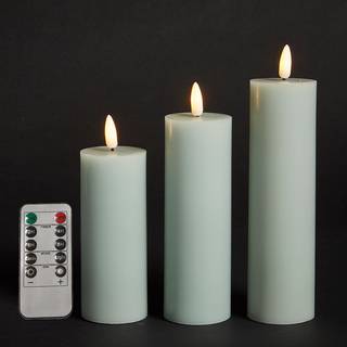 LED-lys sæt med 3 stk. og fjernbetjening mint