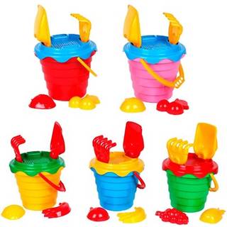 Happy Summer Strandspand Sæt med 6 Dele 15,5x17x23 cm - 5 varianter