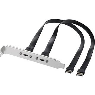NÖRDIC USB3.1 frontpaneladapter 2xType E til 2xType C 50cm