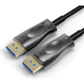 NÖRDIC 10m Fiber AOC Displayport til Displayport kabel ver 1.4 UHD 8K 60Hz 4K 120Hz 32.4Gbps 10-bit HDR