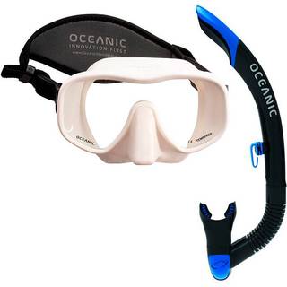 Dykkermaske- og Snorkelsæt - Oceanic Hvid - Deluxe