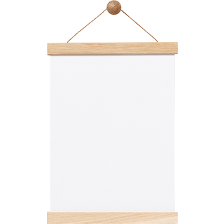 Magnet rammeskinne i egetræ, 22 cm.