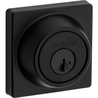 Kwikset 660 Moderne deadbolt Deadbolt Lock Matte sort firkantet udvendig n?gleindgangsd?r Pick Resistant SmartKey Secury Security Single Cylinder