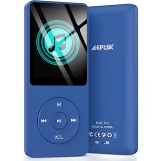 AGPTEK A02S 16GB MP3 -afspiller 70 timers afspilning af LOUD Music Player underst?tter op til 128 GB m?rkebl?