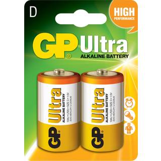 D batteri / GP Ultra Plus / 2 stk / Højt strømforbrug