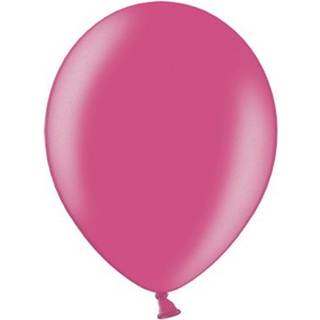 100 stk. Latexballoner metallic fuchsia 12" – Professionelle til fest og dekoration