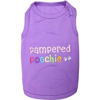 Parisian Pet Black Dog T-Shirt - Broderet forklet Poochie Hundetj - 100 % bomuld ndbare t-shirts - rmels Pet Vest - Maskinvaskbare skjorter