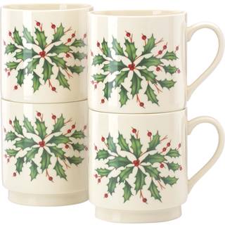 Lenox 853763 Holiday 4-Piece Stackable Mug Set Christmas Thasware Hosting