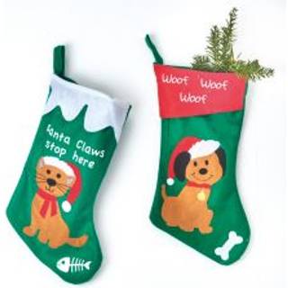 Julesok grøn med kat eller hund - Kat