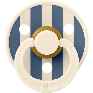 BIBS Rund Colour Sut - Str. 2 - Naturgummi - Studio - Block - Steel Blue