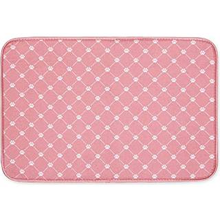 Knogletør maskine vaskbar ultra absorberende kæledyr mat 12x18 rose trellis print