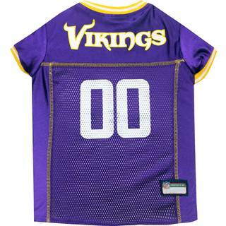 NFL Minnesota Vikings Dog Jersey Størrelse: Stor. Bedste fodboldtrøje kostume til hunde og katte. Licenseret Jersey -shirt