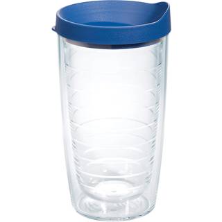 Tervis Clear & farverig l?g lavet i USA Double Walled Isoleret tumbler Travel Cup holder drikkevarer koldt og varmt 16oz bl? l?g