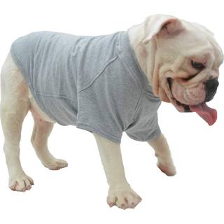 Lovelonglong bulldog t?j hund t?j blank t-shirt tee shirts til fransk bulldog engelsk bulldog amerikansk pit bull pugs 100% bomuld hudpleje gr? b