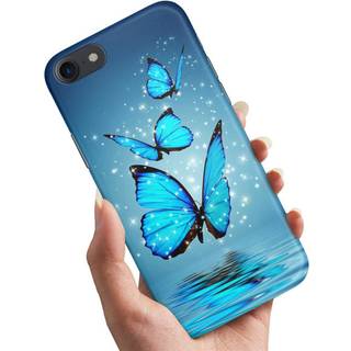 iPhone 7/8/SE - Cover/Mobilcover Glitrende Sommerfugle