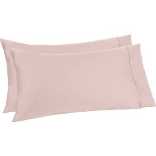 Amazon Aware 100% Organic Cotton 300 Thread Count Pillowcase Set Blush Standard 2 Pack 32 """" X 20 """"