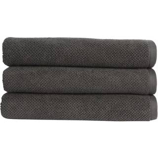 Christy Christy Liquorice Grey Brixton Popcorn Textured Weave Cotton Towel