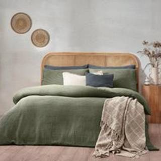Yard Yard Eucalpytus Green Chunky Waffle 100% Cotton Duvet Cover Set