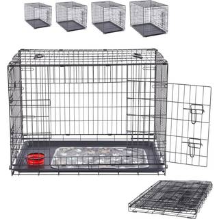 Arebos® hundebur hvalpekasse M foldbar transportkasse til hunde