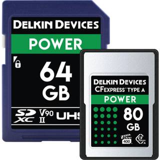 Delkin POWER CFexpress⢠Type A Memory Card Bundle - 80 GB CFeA + 64 GB SD V90