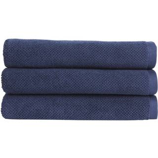 Christy Christy Midnight Blue Brixton Popcorn Textured Weave Cotton Towel