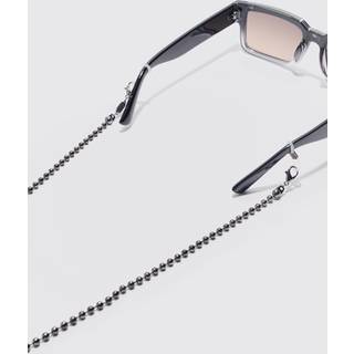Mens Gun Metal Metal Beaded Sunglasses Chain In Gunmetal