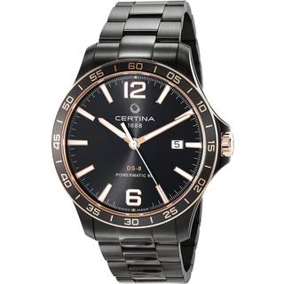 Certina DS 8 Powermatic 80 i sort stål med sort skive