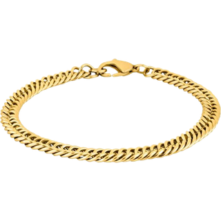 SON OF NOA Herre armbånd i IP gold blank stål. 19 cm
