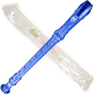 Paititi Soprano Recorder 8-hul med reng?ringsstang + b?repose Gennemsigtig bl? farvestast p? C