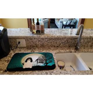 """" Caroline's Treasures Halloween Scary Swiss Hound Dish Drying Mat 14 X 21 """"