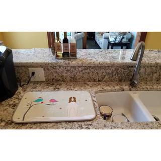 """" Carolines skatte julegaver mellem venner Borzoi Dish Drying Mat 14 """" """" X 21 """" """" """"