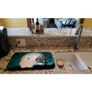 """" Caroline's Treasures Halloween Scary Samoyed Dish Drying Mat 14 """" """" X 21 """" """" """"
