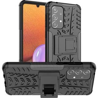 Anti-Slip Samsung Galaxy A33 5G Hybrid Cover med Stand - Sort