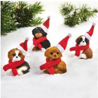 Julehund - Brun/hvid