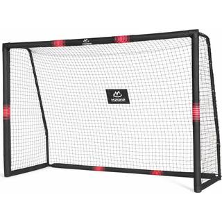 Mzone fodboldmål i metal - sort beskyttelsescover - 240x160x85 cm