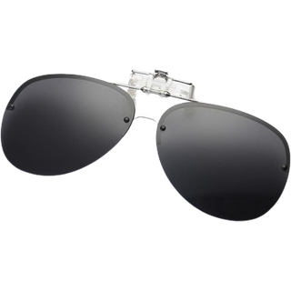 Clip-on-solbriller med UV400-beskyttelse og sort glas