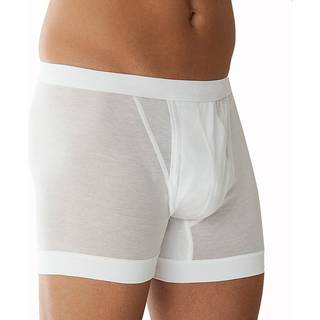 Zimmerli Herren Boxer Short weiß Merc. Baumwolle unifarben