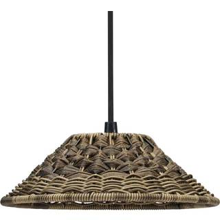 PR Home udendørs hængelampe LISEN, brun, stik, Ø 27 cm